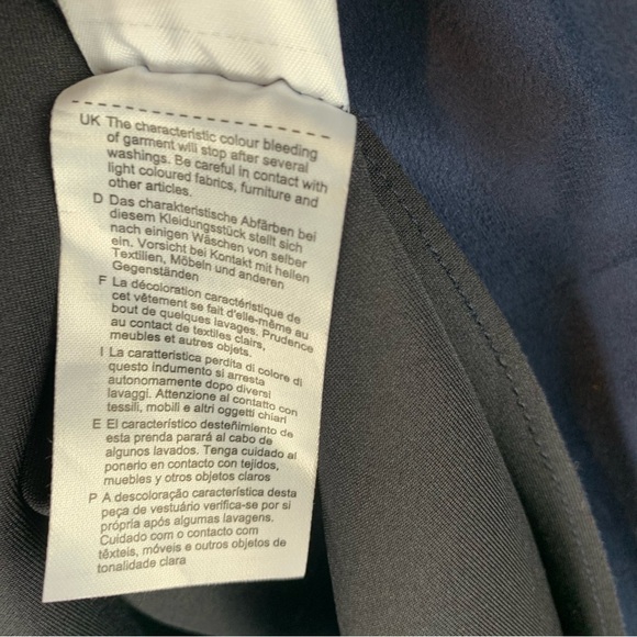 Esprit Midnight Blue Ultrasuede Belted Long Trench Military Coat sz XS - Picture 11 of 11